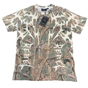 NEW Rebel Vengeance Camo Graphic T Shirt Woodland Streetwear‎ Mens L